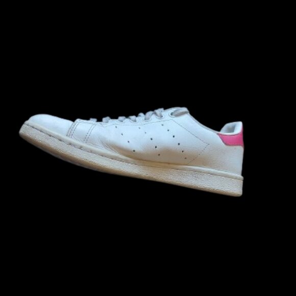 ADIDAS STAN SMITH White and Pink Sneakers Size 8 - Picture 9 of 10